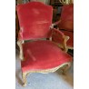 Paire de fauteuils style Régence dorés