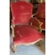 Paire de fauteuils style Régence dorés