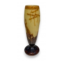 Vase Lézard et Libellules signé Le Verre Français