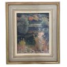 Tableau \"Etang de Sierre\" signé FRANZONI
