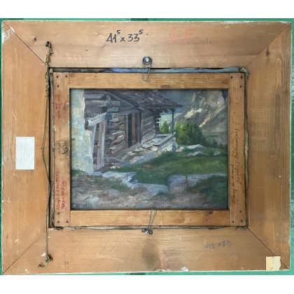 Tableau \"Etang de Sierre\" signé FRANZONI