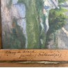 Tableau \"Etang de Sierre\" signé FRANZONI