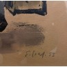 Engraving entitled ‘Man with a Suitcase’, signed E. GRAF 53