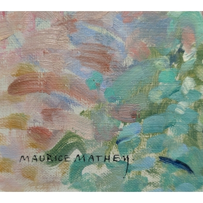 Tableau \"Sierre\" signé Maurice MATHEY