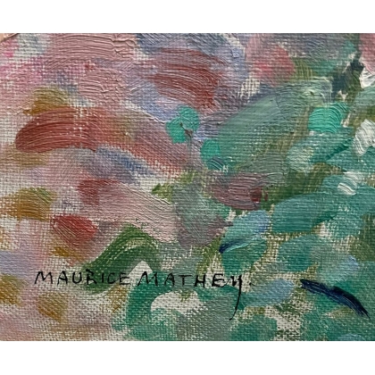 Tableau \"Sierre\" signé Maurice MATHEY