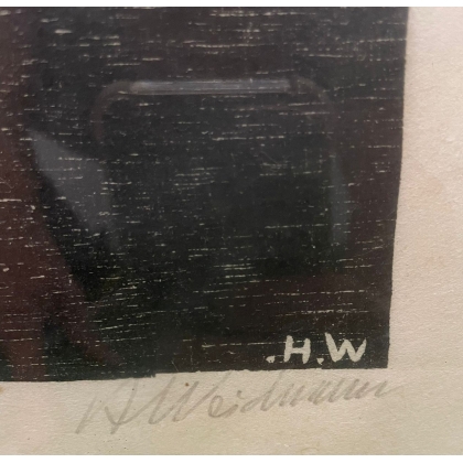 Gravure "Faune" signée H WEIDMANN