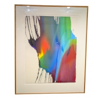 Aquarelle "Coulures" signée COPAKEN 88