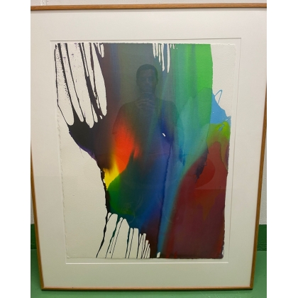 Aquarelle "Coulures" signée COPAKEN 88