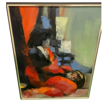 Tableau "Abstrait" signé M. GALLI 71