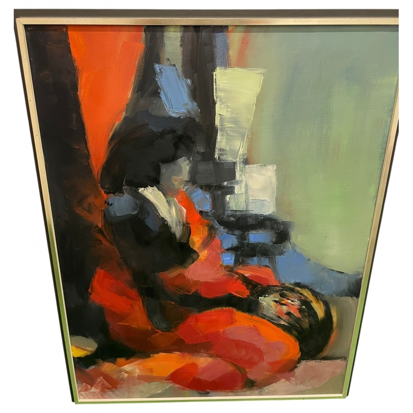 Tableau "Abstrait" signé M. GALLI 71