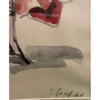 Aquarelle "Tauréador" signée E. GRAF 60