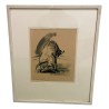 Aquarelle "Taureau" signée E. GRAF 1960