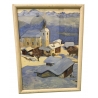 Aquarelle "Lens sous la neige" signée W. FEUZ