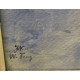 Aquarelle "Lens sous la neige" signée W. FEUZ