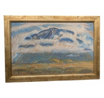 Pastel " Le Corbetschgrat" signé Maurice MATHEY
