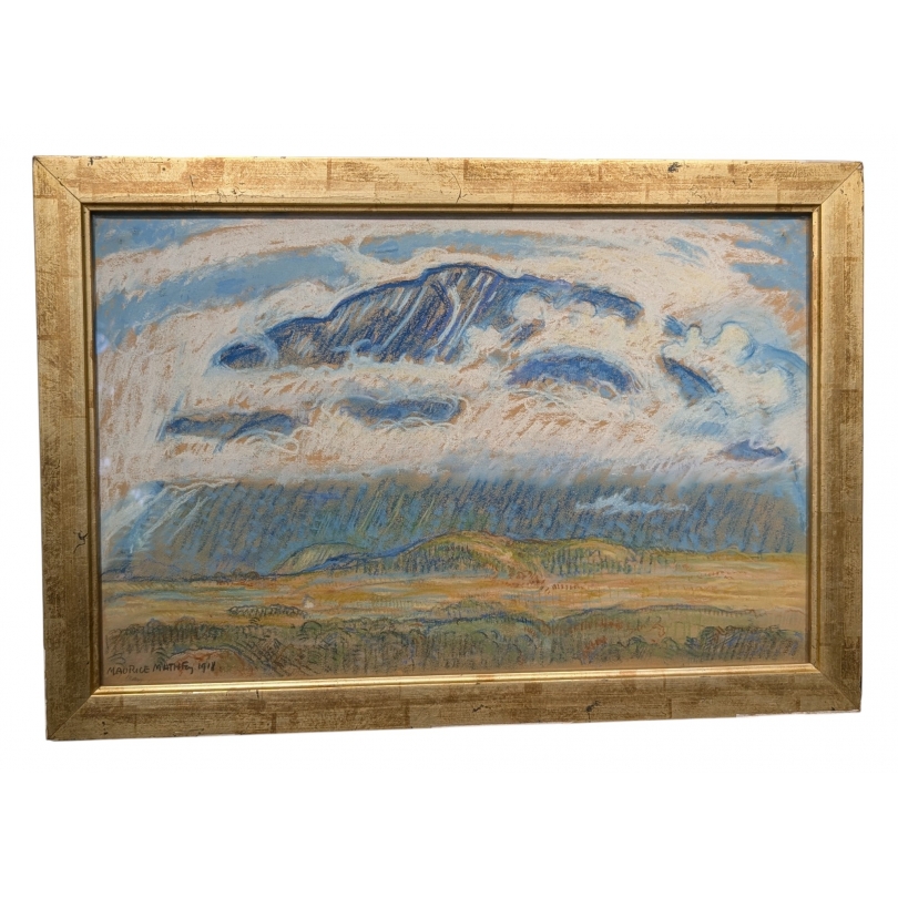 Pastel " Le Corbetschgrat" signé Maurice MATHEY