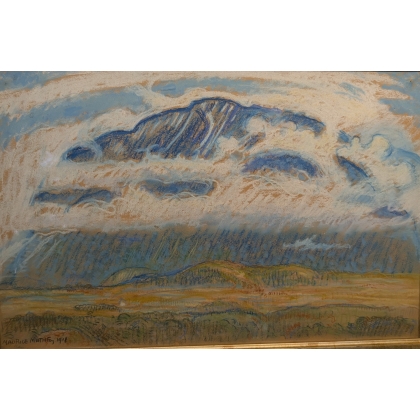 Pastel " Le Corbetschgrat" signé Maurice MATHEY