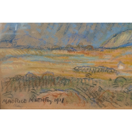 Pastel " Le Corbetschgrat" signé Maurice MATHEY