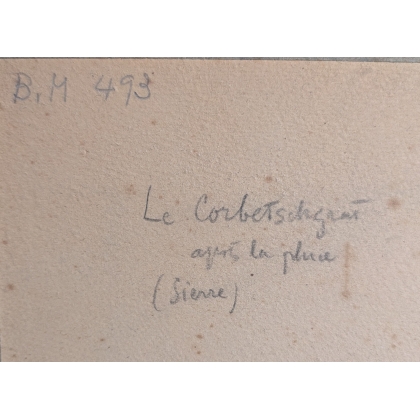 Pastel " Le Corbetschgrat" signé Maurice MATHEY