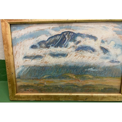 Pastel " Le Corbetschgrat" signé Maurice MATHEY