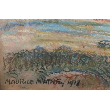 Pastel " Le Corbetschgrat" signé Maurice MATHEY