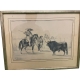 Lithographie "Corrida" signée VAN HALEN
