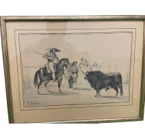 Lithographie "Corrida" signée VAN HALEN