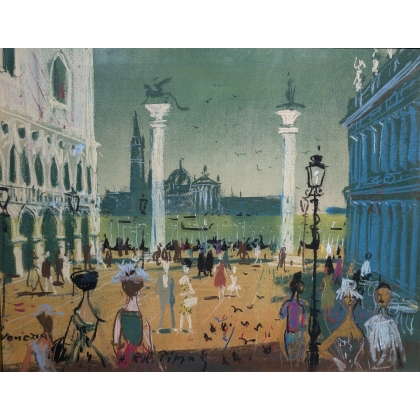 Pastel "Venezia" signé H. Rob. PIPPAL