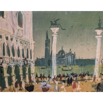 Pastel "Venezia" signé H. Rob. PIPPAL