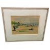 Aquarelle "Paysage méditerranéen"