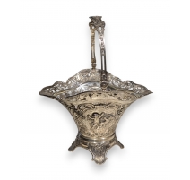 Panier en argent intérieur en cristal