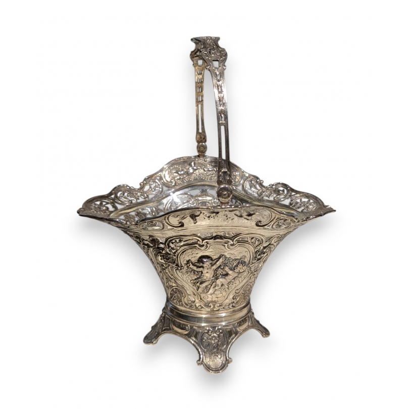Panier en argent intérieur en cristal