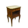 Transition-style wooden bedside table, top by  Moinat SA  - Antiques and home décor