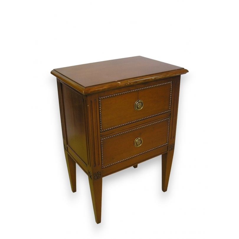 Directoire-style bedside table in cherry wood at  Moinat SA  - Antiques and home décor
