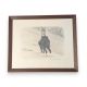 Gravure "Chamois sous la neige" signée RIME