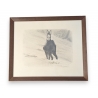 Gravure "Chamois sous la neige" signée RIME