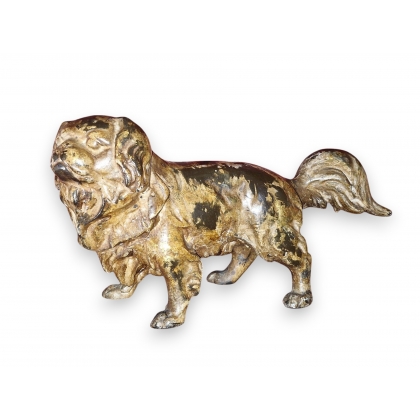 Pekinois en bronze anciennement doré