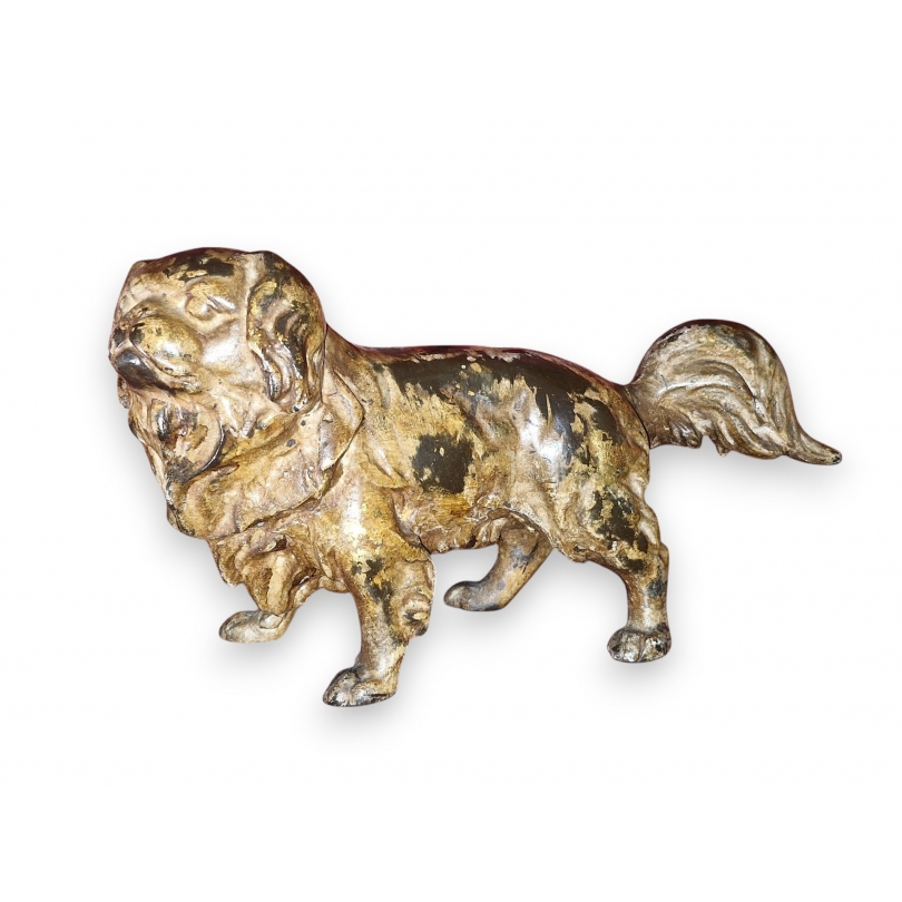 Pekinois en bronze anciennement doré