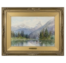 Aquarelle "Mount Jasper" signée BELL-SMIITH