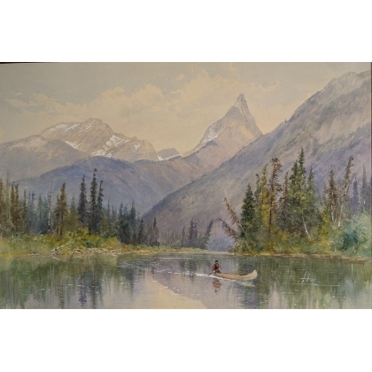Aquarelle "Mount Jasper" signée BELL-SMIITH