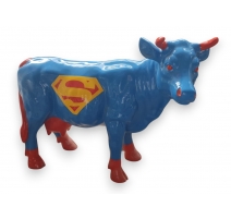 Petite vache en résine SUPERMAN