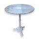 Table de bistrot plateau marbre blanc