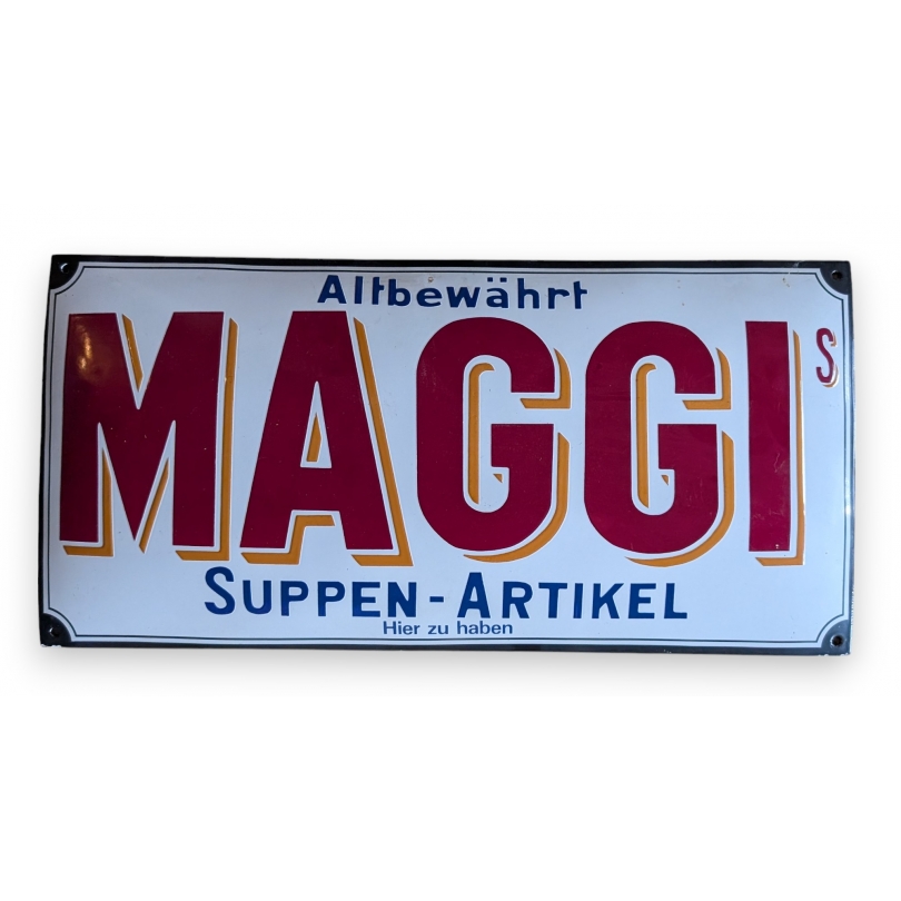 Plaque émaillée "MAGGI Suppen-Artikel"