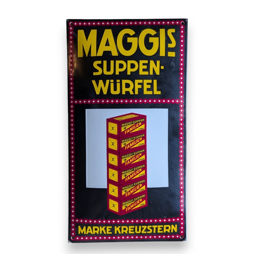 Plaque émaillée "MAGGI Suppen-Würfel"