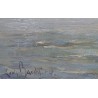 Tableau \"Au large sur le lac\" signé BAUDIT 1927