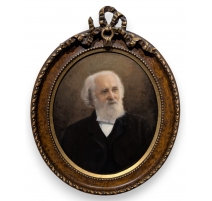 Tableau portrait ovale "César Malan"