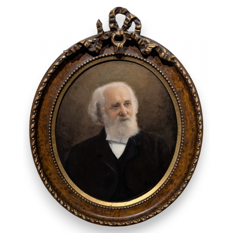 Tableau portrait ovale "César Malan"