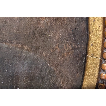 Tableau portrait ovale \"César Malan\"