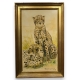 Tableau "Guépards" signé B. BAVAUD 83