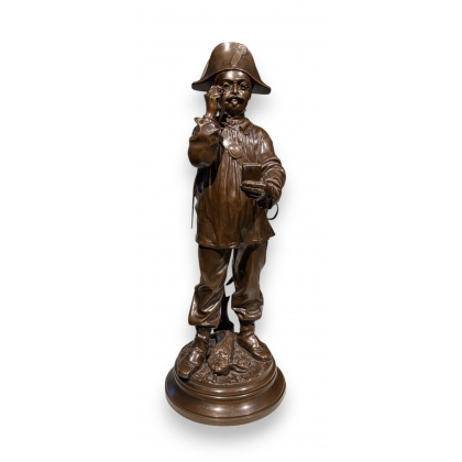 Bronze \"Le garde-chasse\" par CHENIER